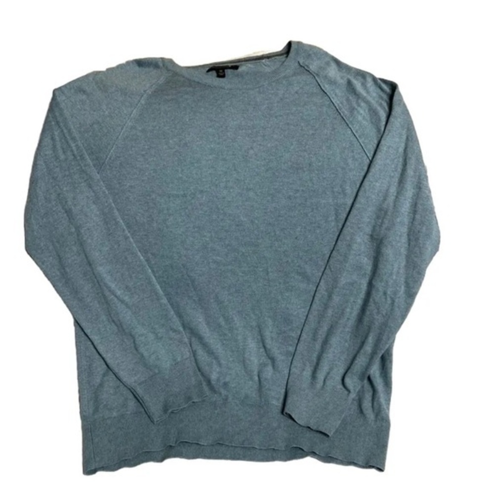 Banana Republic Premium Luxe Yarn V-Neck Sweater Men's XLarge Blue Cotton Blend